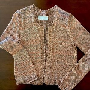 ZADIG & VOLTAIRE DELUXE CARDIGAN IN TRI GOLD KNIT